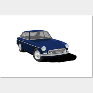 MGB GT Design -Navy Posters and Art